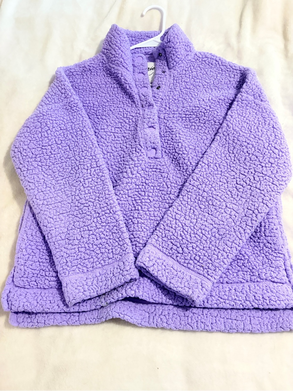 Aerie Quarter Snap Sweatshirt Teddy Jacket Purple 🪻💜